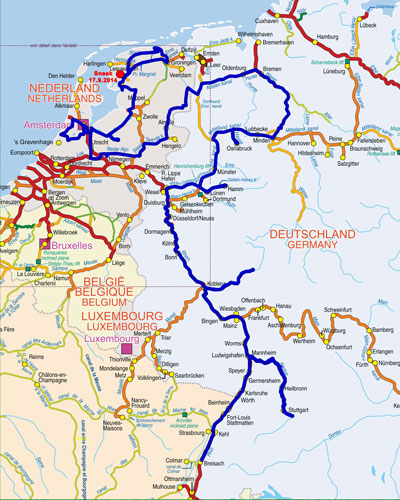 Reise 2014, Karte gross